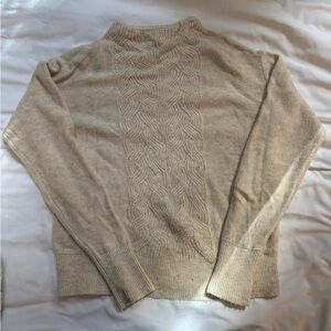 Beige mock neck sweater
